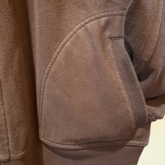 Lands End Sweatshirt Woman Large Brown Zip Up Outdoor Preppy Comfort Casual - Picture 10 of 10